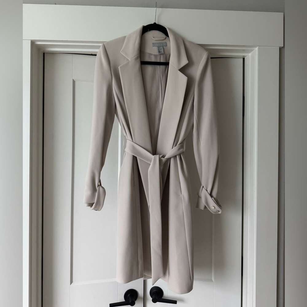 H&M Cream Textured Coat. Worn once